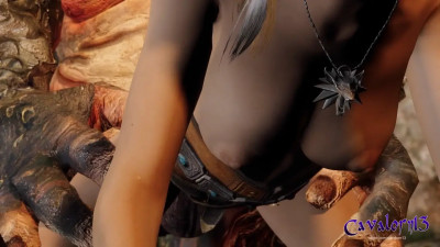 Ciri pleasing Troll