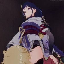 Raiden Shogun Femdom Smother Headscissors