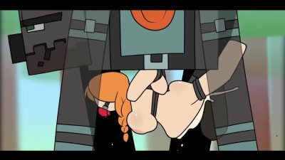Minecraft Alex tied up with the Breeding Ravager