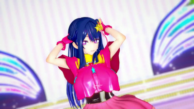 Hoshino Ai Pink Cat Dance