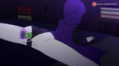 Raven playing around at night!