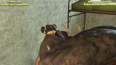 Tifa Lockhart ass licking the Minotaur Monster