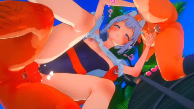 Blue Archive fuck the rabbit slut Miyako