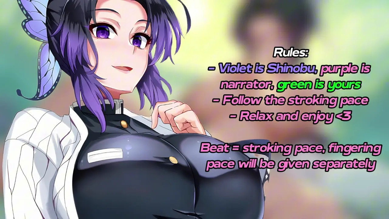 New Hentai: Shinobu Kocho expresses her love with her soft fingers (Anal JOI) - Stream & Download HD | rule34tv.com