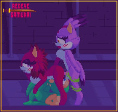 Blaze and Surge talking with strange