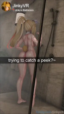 [JinkyVR] Cleaning out all the cum out of my hair
