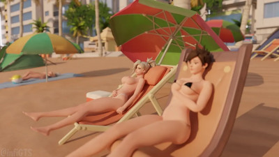 Giantess Ashe on the beach [InfiGTS]