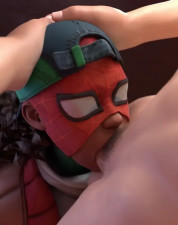 Spider-Zero - Face Used as a Cock Sleeve
