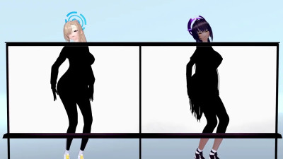 Asuna, Karin silhouette sex dance - tomboy