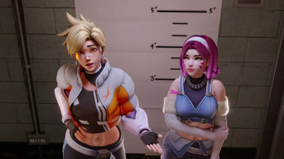 Tracer & D.Va are broke the law [full,mix,intro,facefuck,anal]