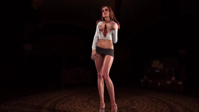 Randy toned Germione Granger dancing without panties in Gryffindor dorm