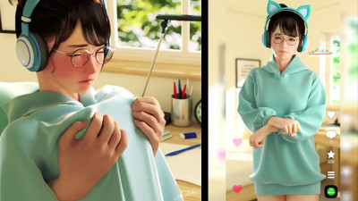 Fonding Glasses Sensei's Nipples Through Her Clothes [Amelialtie]
