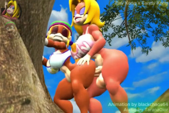 Candy Kong x Tiny Kong - Futanari Donkey Kong Country!