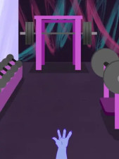 Poppy at the gym